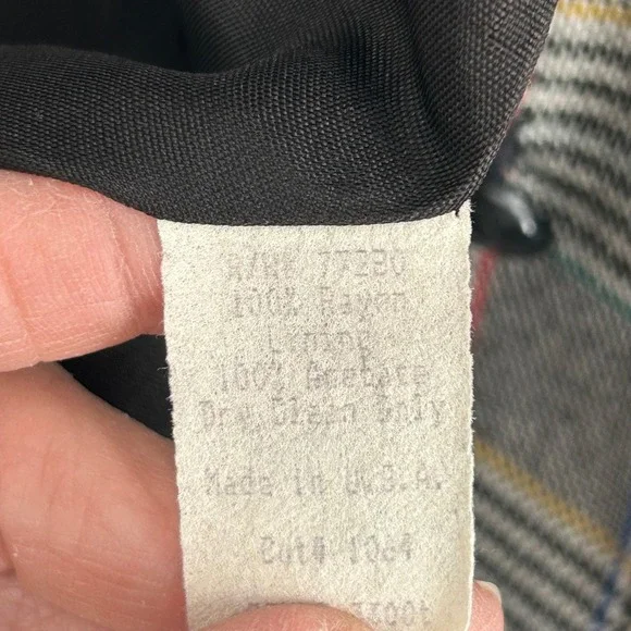 Azzurri Wms Blazer 18 Gray Glen Plaid Rhinestone Vintage 90s Dark Academia - Picture 6 of 9